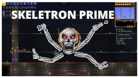 Skeletron Prime Boss Fight Terraria Master Mode Youtube