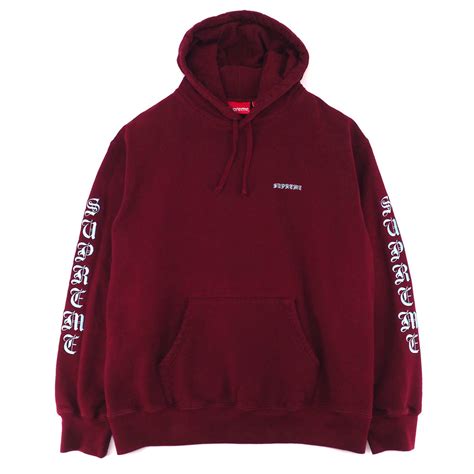 【目立った傷や汚れなし】supreme Peace Hooded Sweatshirt カーディナルl シュプリーム ピース フー