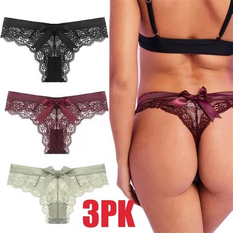 Paquete Panty Bikini Se Oras Tanga Cord N De Encaje Sexy Cuotas Sin Inter S