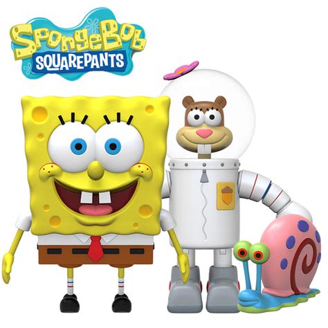 Super7 Spongebob Squarepants Ultimates W1 Set Of 2 Urban Attitude