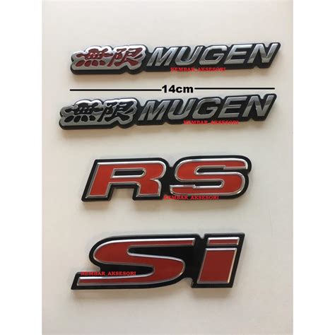 EMBLEM LOGO Honda MUGEN SI RS HONDA CIVIC FD FC JAZZ GK FACELIFT HRV