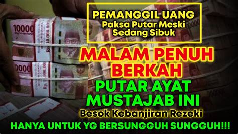 Putar Ayat Pemanggil Uang Malam Ini Jangan Kaget Jika Besok Kebanjiran