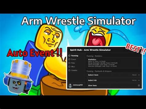 Roblox Arm Wrestle Simulator Auto Event Auto Hatch Eggs Teleport