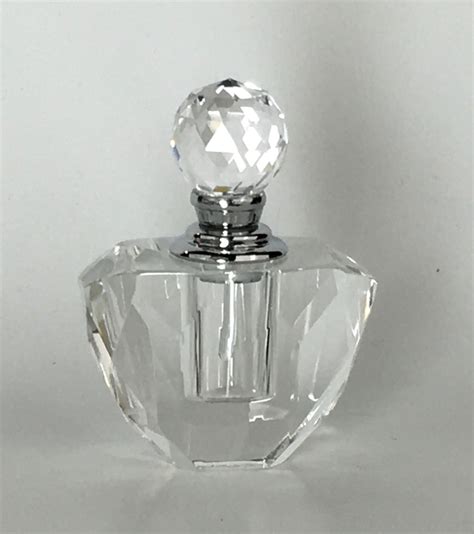 Vintage Oleg Cassini Cut Crystal Glass Perfume Bottle Muti Etsy