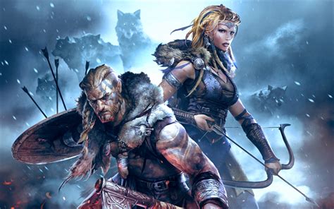 Download wallpapers Vikings War of Clans, 2018, poster, characters, art ...