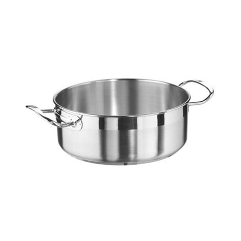 CASSERUOLA INOX BASSA PRO 2 MANICI Ø CM 30 LT 6 25