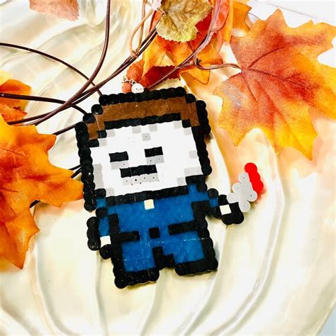 Michael Myers Perler Bead Art Keychain Backpack Bling Etsy