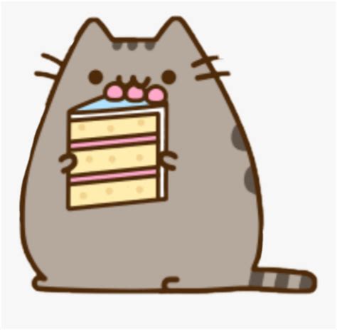 Pusheen Cute Cat Cake Happy Birthday Korean  Free Transparent