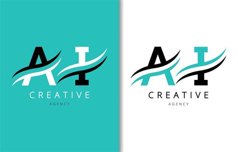 Ai Letra Logo Diseño Con Antecedentes Y Creativo Empresa Logo Moderno