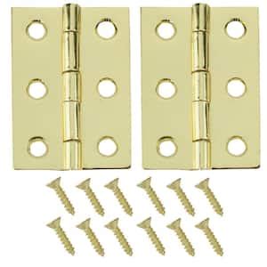 Everbilt 2 In Satin Brass Decorative Broad Hinges 2 Pack 29037 The