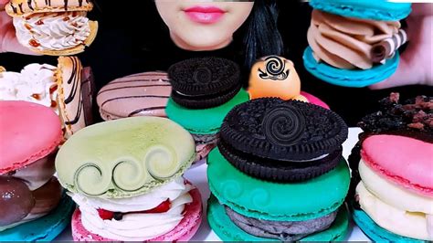 Asmr Eating Macarons Desserts Mukbang Macarons Asmr Youtube