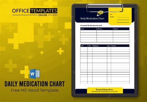 Free Medication Log Chart Templates For Ms Word