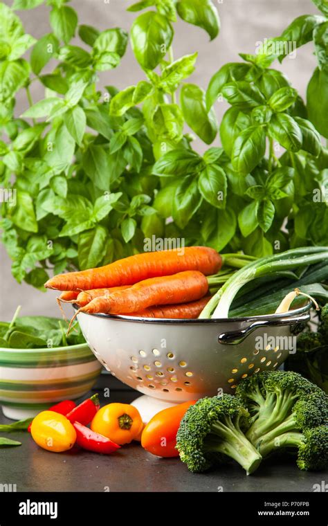 Assortment Of Fresh Vegetables Stock Photo Alamy