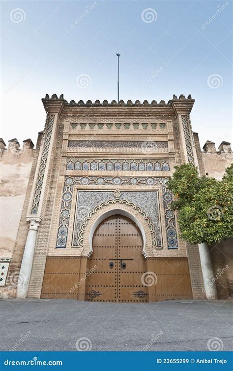 Door Within The Imperial City Of Meknes Morocco Stock Image Image Of