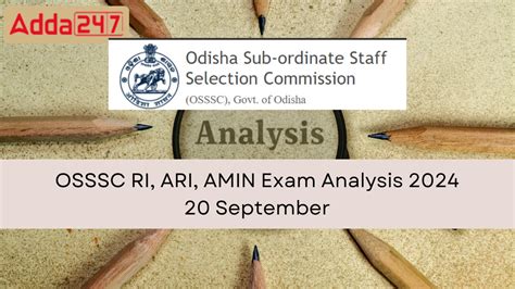 Osssc Ri Ari Amin Exam Analysis September