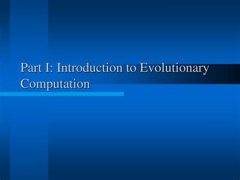 PPT - Evolutionary Computation: A Tutorial September 2009 PowerPoint Presentation - ID:9706312