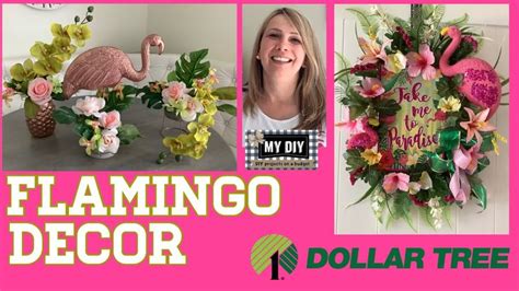 Dollar Tree Flamingo Wreath Diy Flamingo Centerpiece Tropical