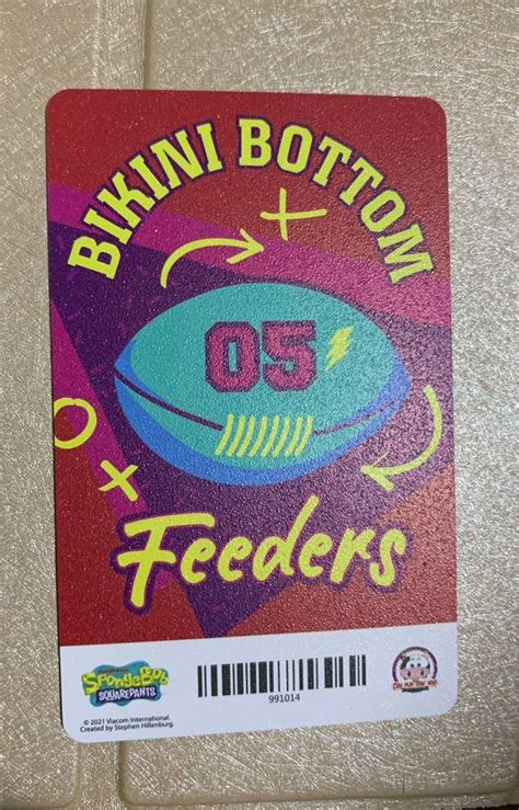 Cpcm Cow Play Cow Moo Red Zone Redzone Rush Blue Team Card Bikini Bottom Feeders Everything