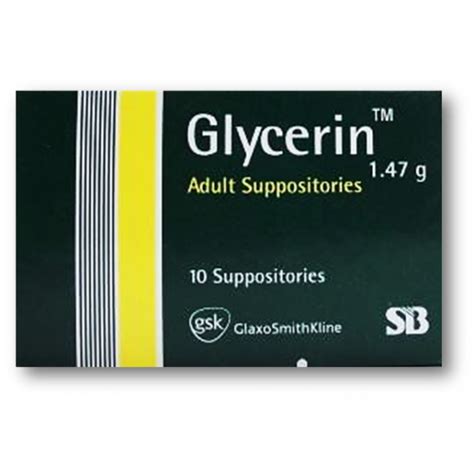 Glycerin Adult 147 G Glycerin Gsk Glaxo 10 Suppositories