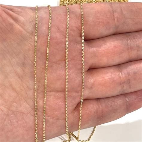 New Gold Plated Cable Chain Gold Plated Brass Soldered Etsy