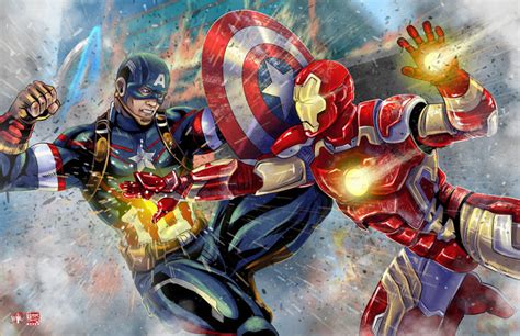 Iron Man Vs Captain America Civil War By Tyrinecarver On Deviantart