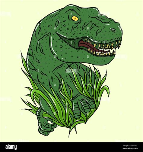 T Rex Tyrannosaurus Rex Dinosaurio Color Ilustraci N De Vector Aislado