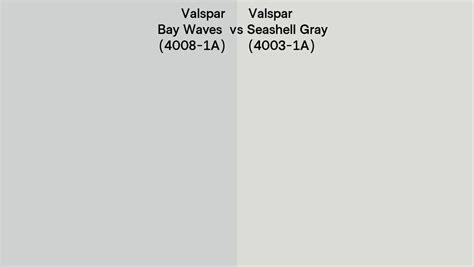 Valspar Bay Waves Vs Seashell Gray Side By Side Comparison