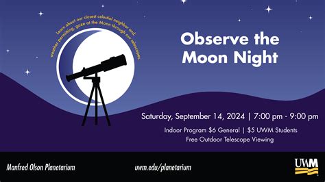 Observe The Moon Night Manfred Olson Planetarium