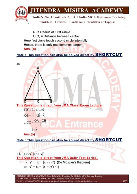 Nimcet 2021 Solution Jitendra Mishra Academy Indore Mp