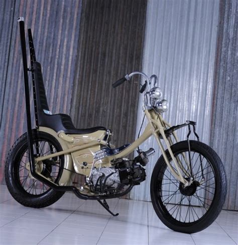 4 Motor Modifikasi Gaya Chopper Cub Berbahan Dasar Motor Bebek Honda