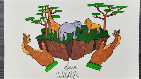 Save Wild Life And Forests Poster Drawing World Wildlife Day Poster