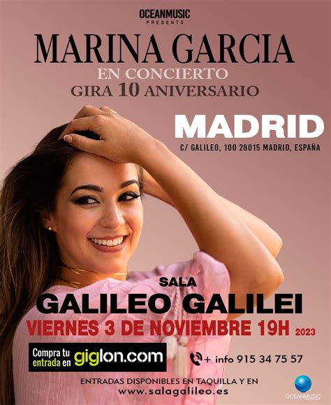 Venta De Entradas Marina Garcia En Concierto Gira Aniversario