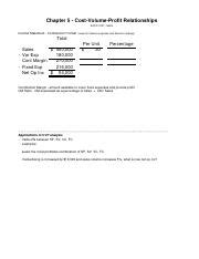 Understanding Cost Volume Profit Relationships In Accounting Course Hero