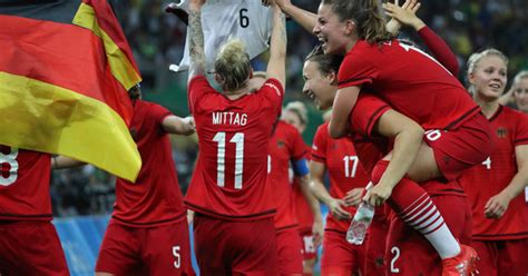 DFB Frauen Gewinnen Olympia Gold Team Deutschland