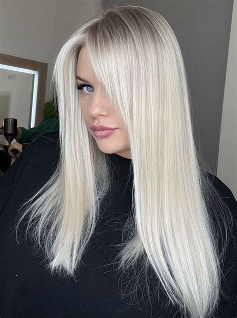 Best Blonde For Medium Length Haircuts Vanilla Blonde Lob Haircut