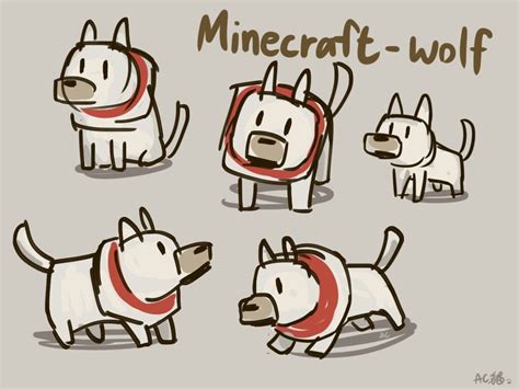 Minecraft Wolf | Minecraft wolf, Minecraft drawings, Minecraft dogs