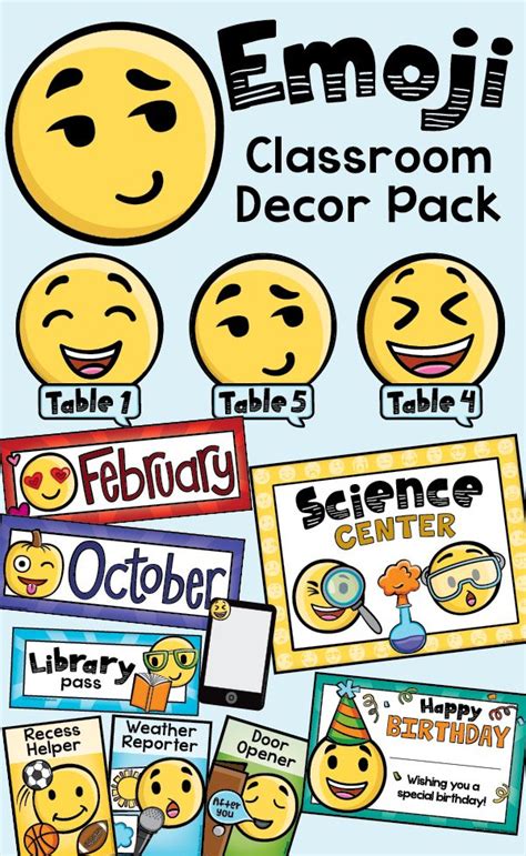 Kids will love this trendy emoji classroom decor pack! Owl Theme ...