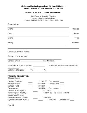 Athletic Facility Use Agreement 2022 2023 Doc Template PdfFiller