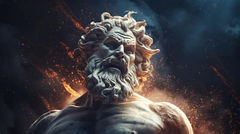 Poderoso Dios Zeus El Poder Del Rey De Los Dioses Ol Mpicos Foto Premium