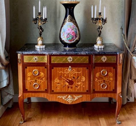 Proantic Commode De Style Louis Xv Transition Louis Xvi Epoque Xx M