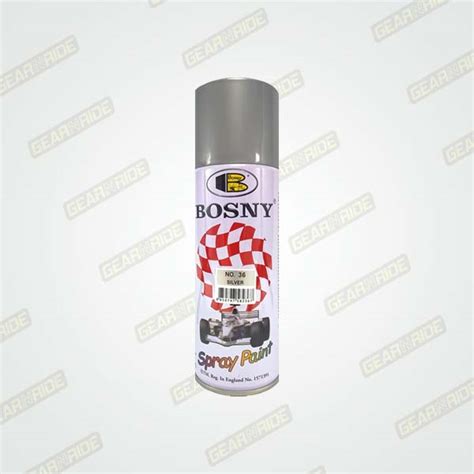 BOSNY Acrylic Aerosol Spray Paint Silver 400ml GEAR N RIDE Shop