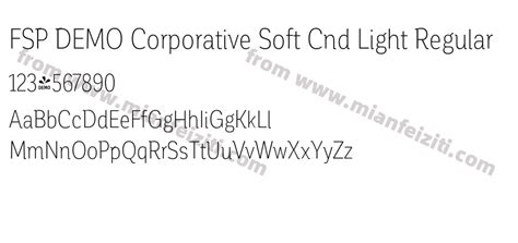 FSP DEMO Corporative Soft Cnd Light Regular字体免费下载 FONTSPRINGDEMO