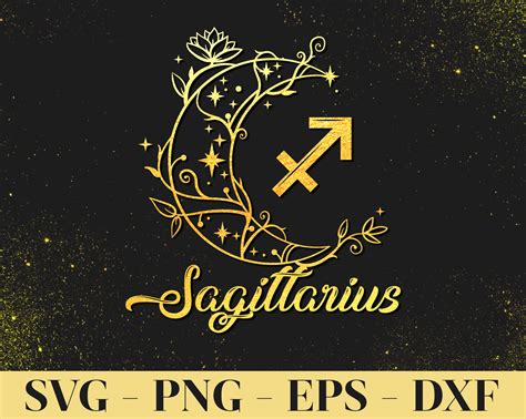 Sagittarius Zodiac Svg Png Cut File Etsy