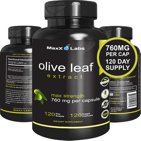 Buy Best Olive Leaf Extract 750mg 120 Capsules Super Strength