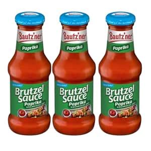 Bautz ner Brutzel Sauce Paprika 250ml x 3 Stück Amazon de