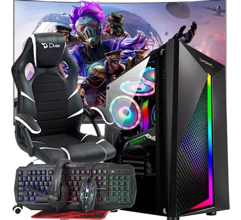 Pc Gamer A8 Ssd 16gb Ram C Monitor Cadeira Game C Jogos Wifi