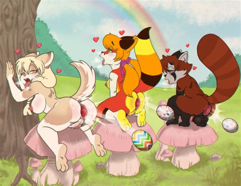 Rule Ailurid Anthro Anus Areola Ass Balls Big Butt Black Body Black Ears Black Fur