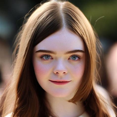 Elle Fanning Looking Beautiful With Brunette Hair