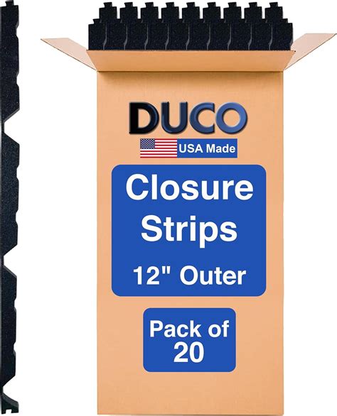 Duco 12 Inch Outside Profile 20 Pack R Panel Foam Closure Strips For