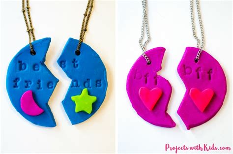 Adorable Polymer Clay Best Friends Necklaces Projects With Kids